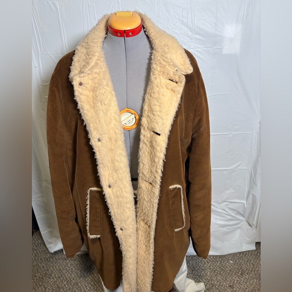 70s Corduroy Fleece-Lined Fingerhut Coat